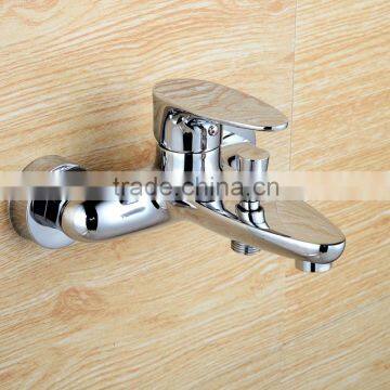 QL-33010 Chrome Brass Water Pressure Boosting Bathroom Rain Shower Faucet Tub Mixer