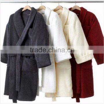 Shawl Collar Coral Fleece Children Bathrobe Super Soft Robe