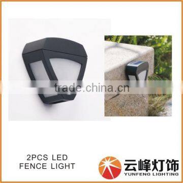 2 LED solar wall light wall mounted outdoor solar lights