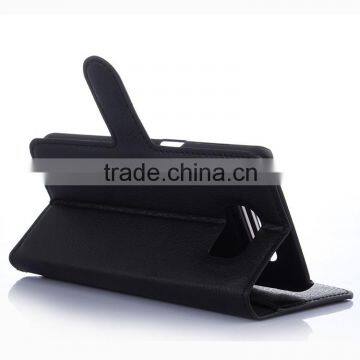 Factory Price Lichee Leather Pouch Wallet Case Folio Stand Cover Case for Samsung GALAXY S6 Edge photo-6