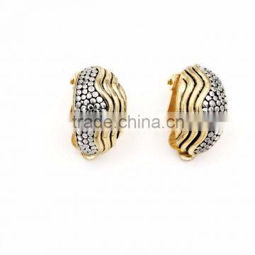 New Fashion2016 Wholesale Juyuan Double Color Plated Whole Sales Earrings
