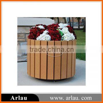 Wholesale outdoor round wooden plant pots