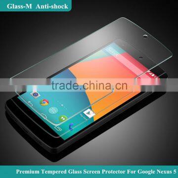 Yize Factory Price 9H Premium Tempered Glass Screen Protector Google Nexus 5 oem/odm (Glass Shield)