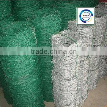 Firm pvc coated double strands razor barb wire for fencing