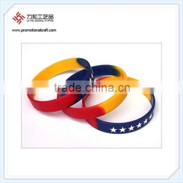 Custom Country Flags And Star Shape Silicone Bracelet