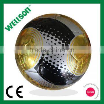 Golden laser shine PVC material football