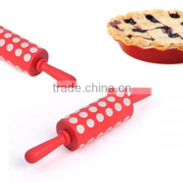 Colorful silicone rolling pin with pp handle