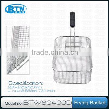 285*117*95mm Iron Wire or Stainless Steel 304 Electroplated Mini Fryer Basket