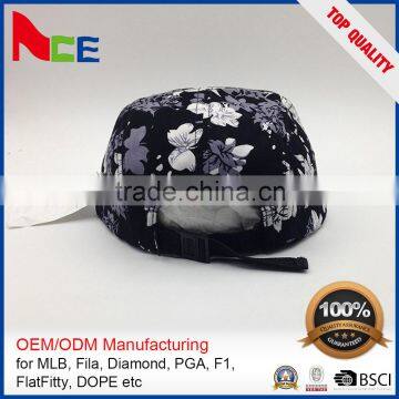 Wholesale Oem Cheap Custom Flat Brim Floral Wholesale Winter Corduroy 5 Panel Camper Hat photo-4