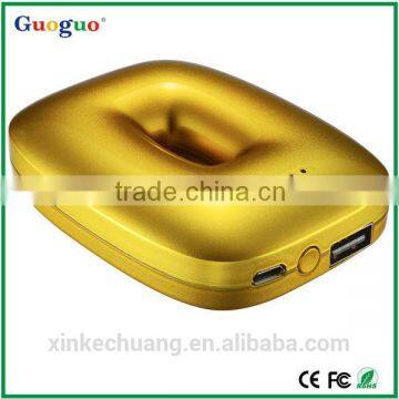 Guoguo 5200mAh Long Lasting High Efficient Safety Dounts Portable External Mobile Power Bank for Smartphone