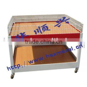 metal and MDF Promotion shopping trolley food cart