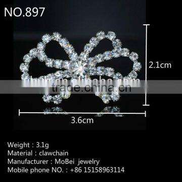 Hot ! Small Rhinestone Ribbon Button For Wedding Invitation-897 photo-2