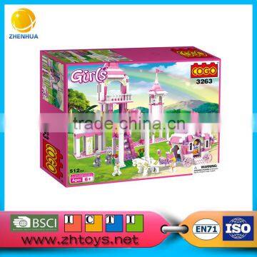 Girl toy Cinderella castle building block 510PCS blocks for sale