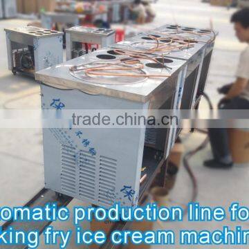 Manual Flat Round Pan Fried/roll Ice Cream Machine for Sale/easy Operation photo-2