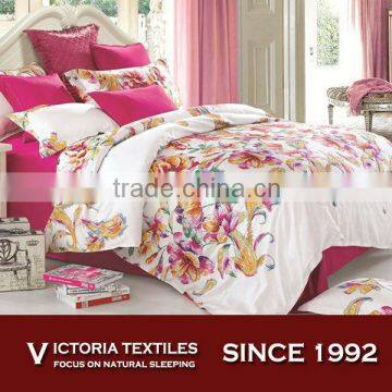NOBLE EXCELLENCE 6 piece cotton duvet cover bed set floral print