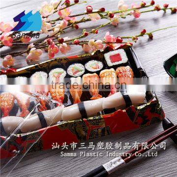 KW-0012FG-R Restangular Disposable Plastic Sushi Box