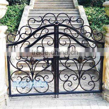 Latest wrought iron india main house gate designs on alibaba.com