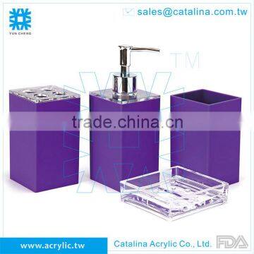 Tooth Brush, Set or Separate of Tumbler Lotion Dispenser Soap Dish Acrylic Bathroom Accessory