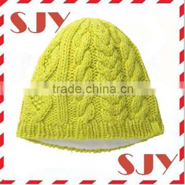 100%arcylic cheap wholesale knit beanie hat