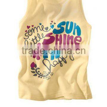 Children clothes, children sleeveless T-shirts, sleeveless clothing for girls