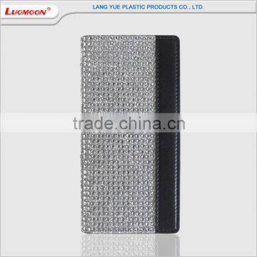 Factory Price Luxury Wallet Stand Diamond Bling Leather Case photo-2