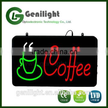 LED Animated Neon Light COFFEE Business Sign For Coffee Shop