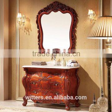 WTS-826KSO Traditional Antique Handmade Style single Bathroom Vanity Cabinets