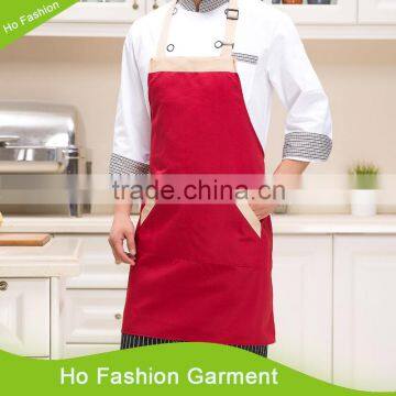 Wholesale durable fashion pattern professional white cotton painting apron