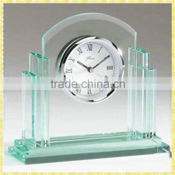 Handmade Unique Exquisite Crystal Glass Desk Clock For New Year Business Gifts Souvenirs