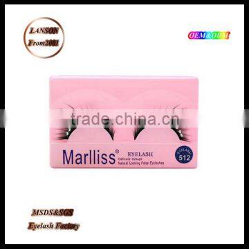 Wholesale own brand eyelashes/Marlliss 512 diamond false eyelashes