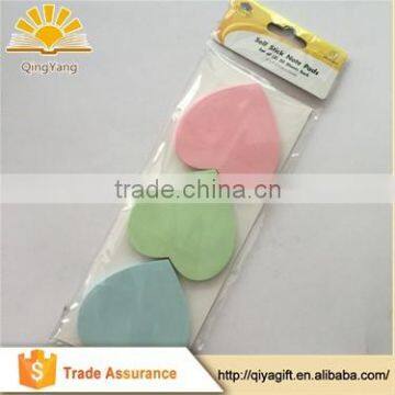 Wholesale promotional die cut heart-shaped combined notepad sticky notes