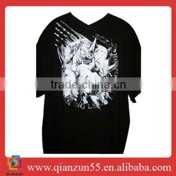 2013 custommized short sleeve music activated V-neck animal t-shirt