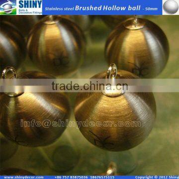 50mm Brushed stainless steel hollow sphere