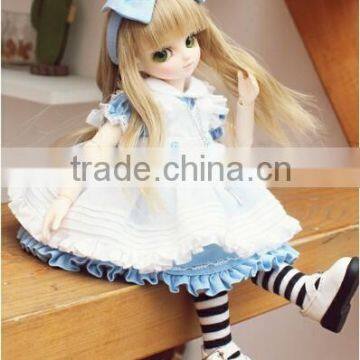 High Temperature Dark Blonde Loose Curly 1/6 Bjd Doll Wig photo-4