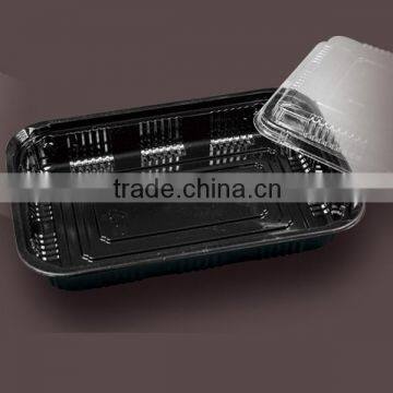 2015 hot sales high quality disposable plastic sushi container with lid