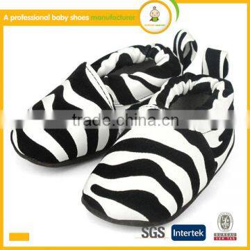 2015 best sell zebra print fashion cotton baby dress shoes