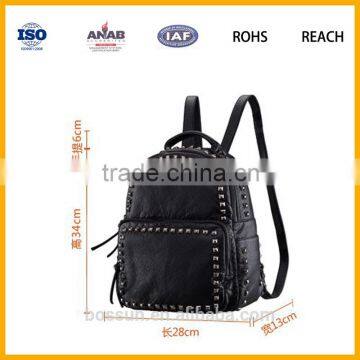 New laptop bag casual backpack PU leather school backpack for women