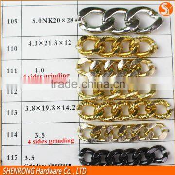 Metal gold chains for hadbags purse fittings and accessory