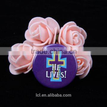 2016 new arrival pop fashion Religious communities chritian jewelry lapel pins HE LIVES Pin