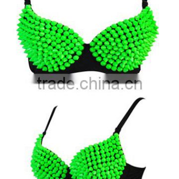 bright green sexy bra and panty rock and roll dancing costume