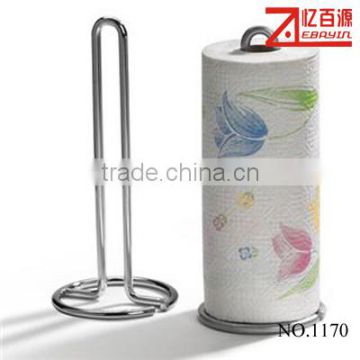 chrome plated metal kitchen tissue paper roll holder