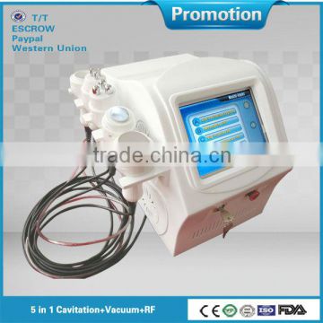 1MHz New Promotional 5 In 1 Vacuum Cavitation System With CE ISO Liposuction Cavitation Slimming Machine