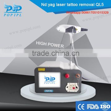 pigment removal skin whitening q-switch laser 1064nm/532nm/black doll all color tattoo removal QL5