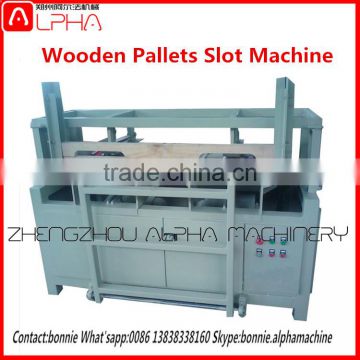 HOT!!automatic wooden pallet notching machine with alloy blades/wood bar notcher