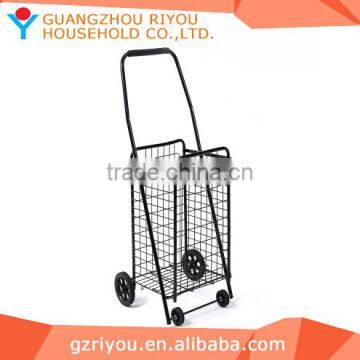 Wholesale stainless steel shopping trolley cart / folding shopping cart with wheels