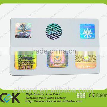 High quality plastic hologram anti-fake label business card