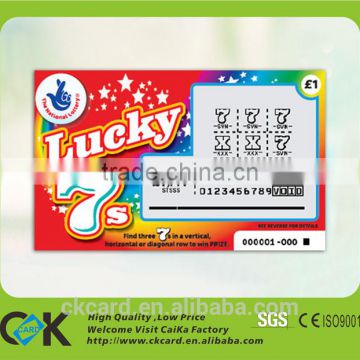 top quality scratch off card from China golden manufacturer