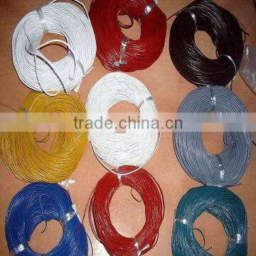 Flat braided leather cords for tape