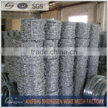 50kg/roll galvanized barbed iron wire