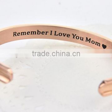 Hot selling women gift fashion smart message stainless steel bracelet